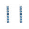 Sterling Silver Huggie Blue Cubic Zirconia Stud Earrings 5427BLZDew5427BLZ