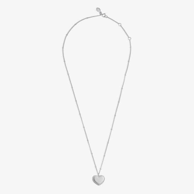 Sterling Silver I Love You Heart Pave 46cm + 5cm Necklace JJS0014Joma JewelleryJJS0014