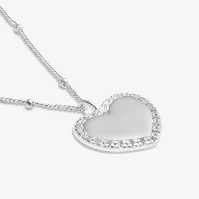 Sterling Silver I Love You Heart Pave 46cm + 5cm Necklace JJS0014Joma JewelleryJJS0014