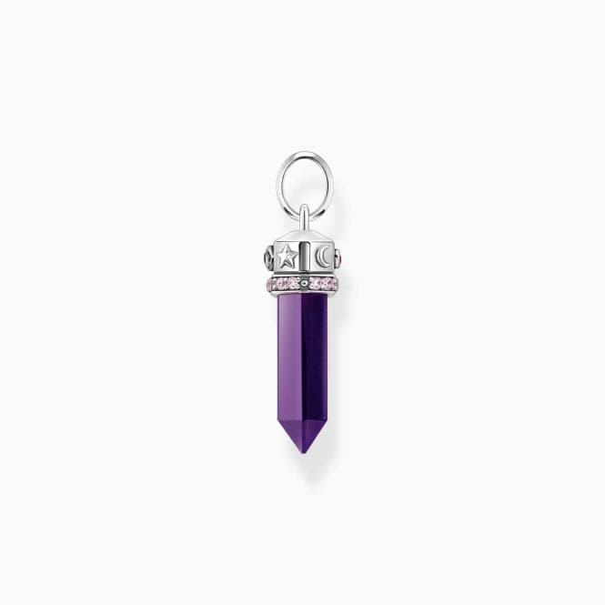 Sterling Silver Imitation Amethyst Hexagon Shape Blackened Pendant PE955 - 640 - 13Thomas Sabo Sterling SilverPE955 - 640 - 13