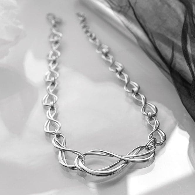 Sterling Silver Infinity Grande Link Collar Necklace 91164RPKit Heath91164RP