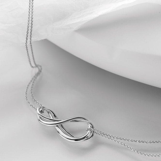 Sterling Silver Infinity Twin Chain Necklace 91162RPKit Heath91162RP