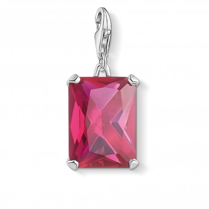 Sterling Silver Large Hot Pink Facet Charm Pendant 1834 - 011 - 10Thomas Sabo Charm Club1834 - 011 - 10