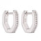 Sterling Silver Layered Octagon Hoop Zirconia Earrings E6133CFiorelli SilverE6133C