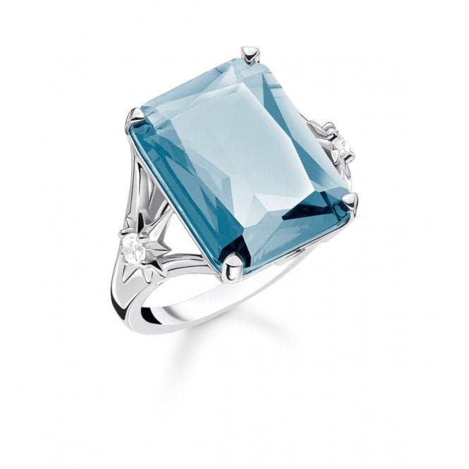 Sterling Silver Light Blue Stone Star Cocktail Ring TR2261 - 644 - 31Thomas Sabo Sterling SilverTR2261 - 644 - 31 - 60