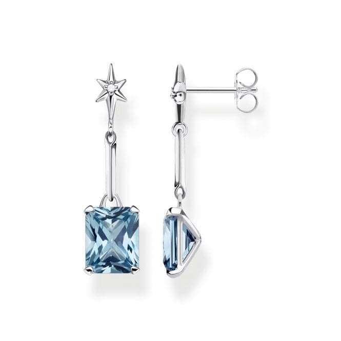 Sterling Silver Light Blue Stones With Star Earrings H2115 - 644 - 1Thomas Sabo Sterling SilverH2115 - 644 - 1