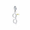 Sterling Silver Lightning Bolt and Glasses Slider CharmHarry PotterWB0176 - SC