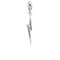 Sterling Silver Lightning Bolt Slider Charm with Crystal ElementsHarry PotterHPSC001 - SC