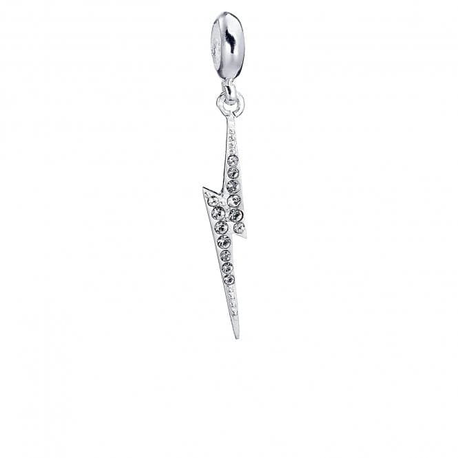 Sterling Silver Lightning Bolt Slider Charm with Crystal ElementsHarry PotterHPSC001 - SC