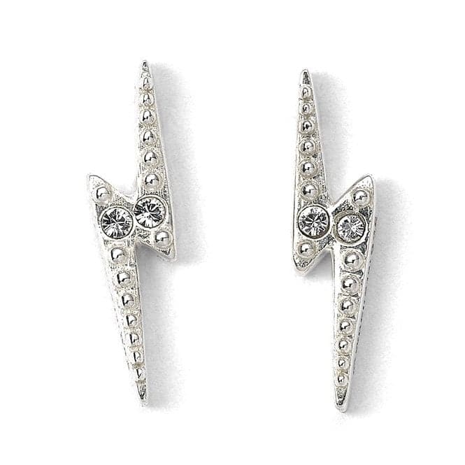 Sterling Silver Lightning Bolt Stud Earrings with Crystal ElementsHarry PotterHPSE105