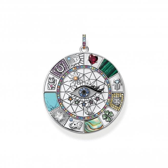 Sterling Silver Magical Lucky Symbols Evil Eye Pendant PE855 - 989 - 7Thomas Sabo Sterling SilverPE855 - 989 - 7