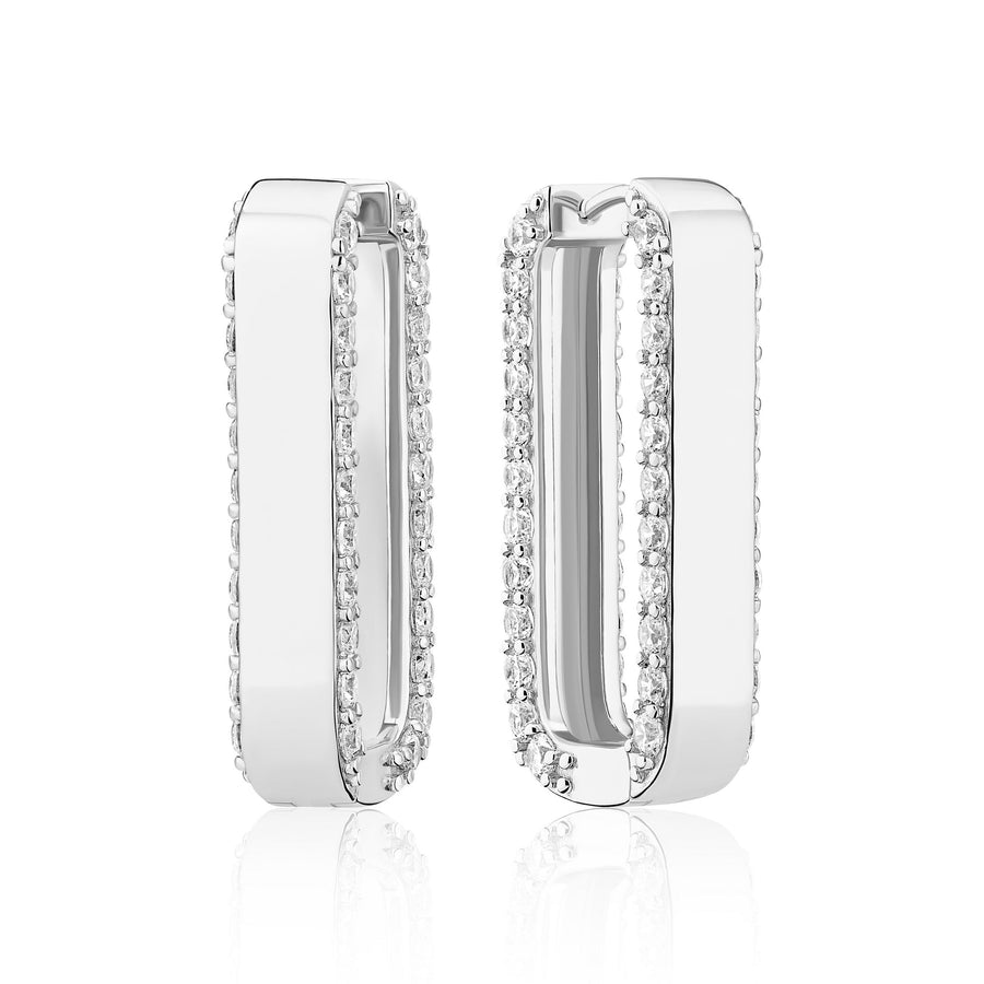 Sterling Silver Maratea Grande Earrings SJ - E2452 - CZSif JakobsSJ - E2452 - CZ