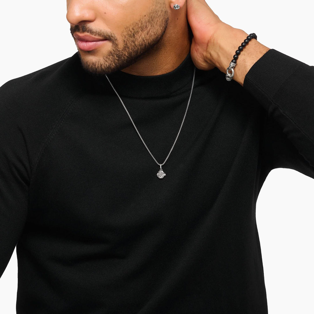 Sterling Silver Midnight Rose Pendant PE982 - 637 - 21Thomas Sabo Sterling SilverPE982 - 637 - 21