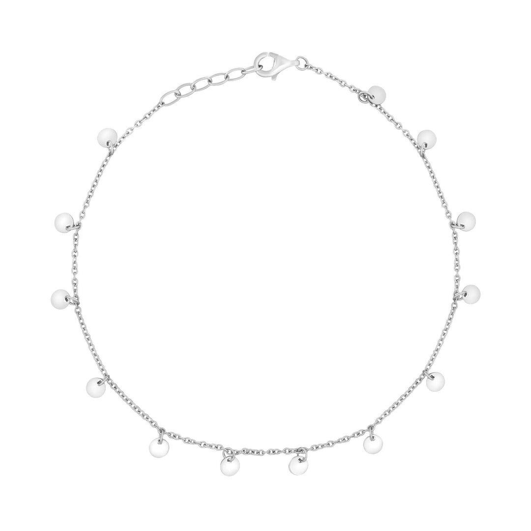 Sterling Silver Mini Disc Ankle Chain K203BeginningsK203