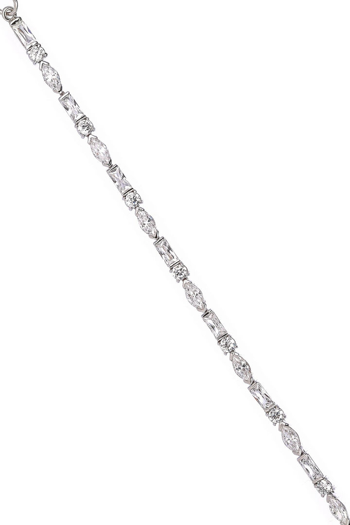 Sterling Silver Mixed Cut Cubic Zirconia BraceletThe Fine CollectiveBA0056496