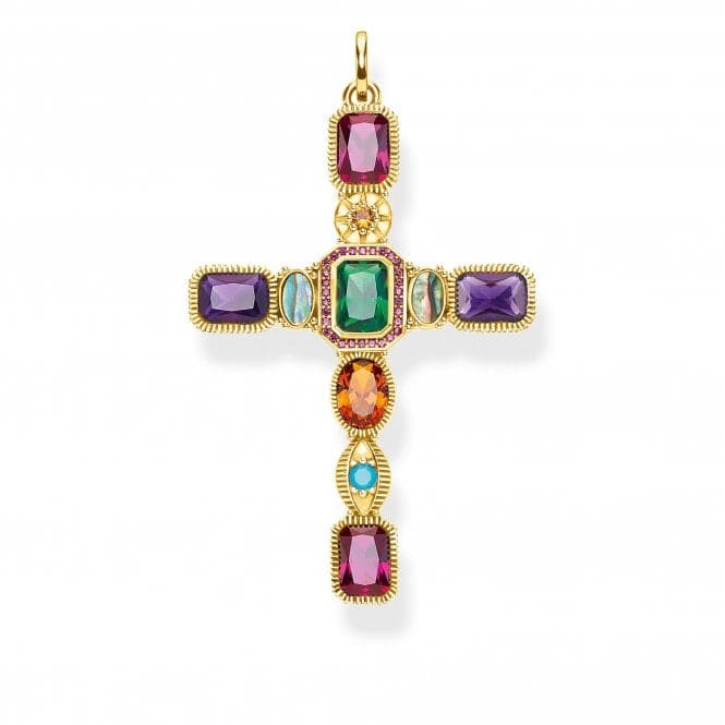 Sterling Silver Multicoloured Cross Pendant PE859 - 295 - 7Thomas Sabo Sterling SilverPE859 - 295 - 7