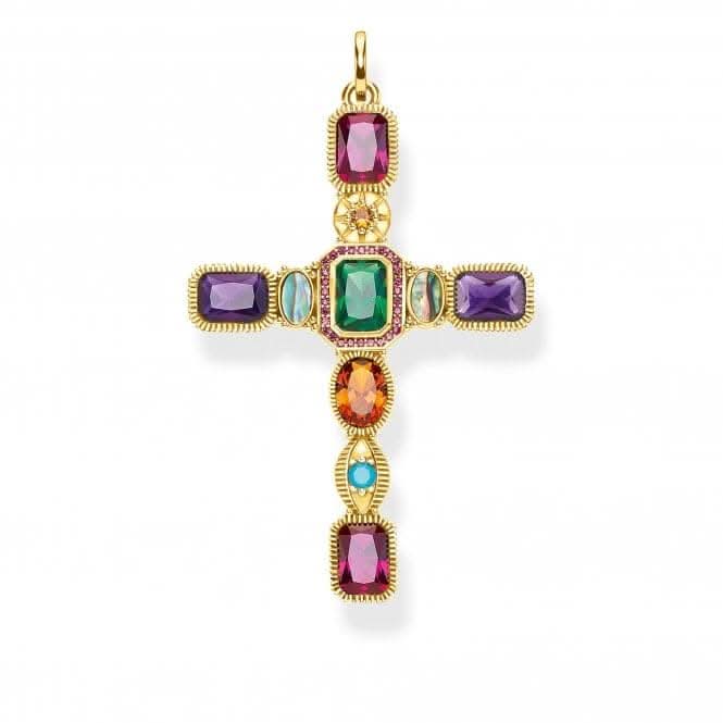 Sterling Silver Multicoloured Cross Pendant PE859 - 295 - 7Thomas Sabo Sterling SilverPE859 - 295 - 7