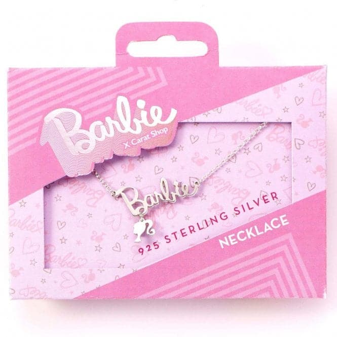 Sterling Silver Necklace Name Logo Silhouette Charm BMSN0022BarbieBMSN0022