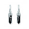 Sterling Silver Onyx Chain Hoop Earrings CR722 - 641 - 11Thomas Sabo Sterling SilverCR722 - 641 - 11