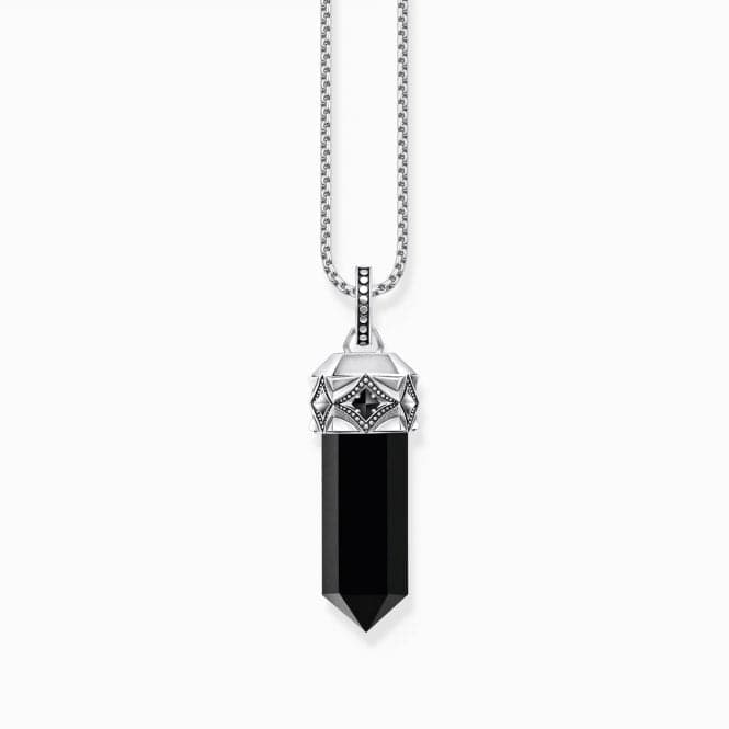 Sterling Silver Onyx Zirconia Black Hexagon Shaped Pendant PE964 - 641 - 11Thomas Sabo Sterling SilverPE964 - 641 - 11