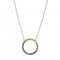 Sterling Silver Open Circle Multi Cubic Zirconia 17.5" Necklace 9882MCZDew9882MCZ