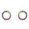 Sterling Silver Open Circle Multi Cubic Zirconia Stud Earrings 3882MCZDew3882MCZ