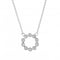 Sterling Silver Open Circle Round Cubic Zirconia 18" Necklace 98428CZDew98428CZ