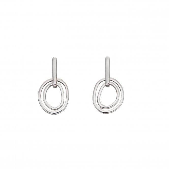 Sterling Silver Organic Double Hoop Earrings E5847BeginningsE5847