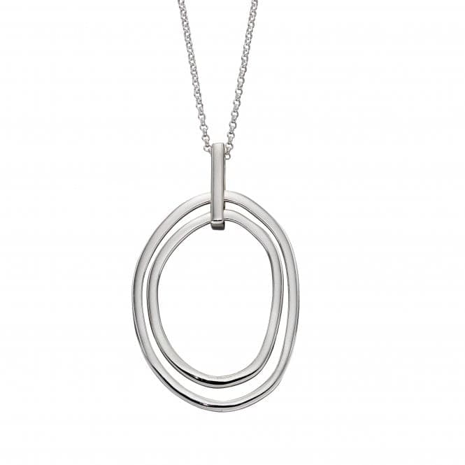 Sterling Silver Organic Double Hoop Pendant P4864BeginningsP4864