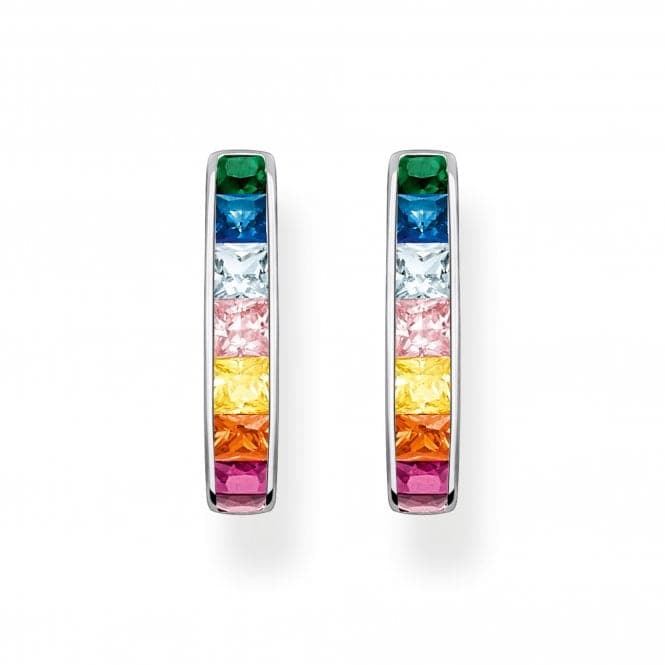 Sterling Silver Pavé Colourful Stones Earrings CR668 - 477 - 7Thomas Sabo Sterling SilverCR668 - 477 - 7