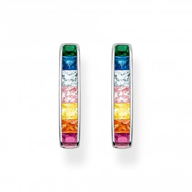 Sterling Silver Pavé Colourful Stones Earrings CR668 - 477 - 7Thomas Sabo Sterling SilverCR668 - 477 - 7