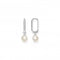 Sterling Silver Pearl And Links Hoop Earrings CR689 - 643 - 14Thomas Sabo Sterling SilverCR689 - 643 - 14