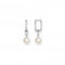 Sterling Silver Pearl And Links Hoop Earrings CR690 - 082 - 14Thomas Sabo Sterling SilverCR690 - 082 - 14