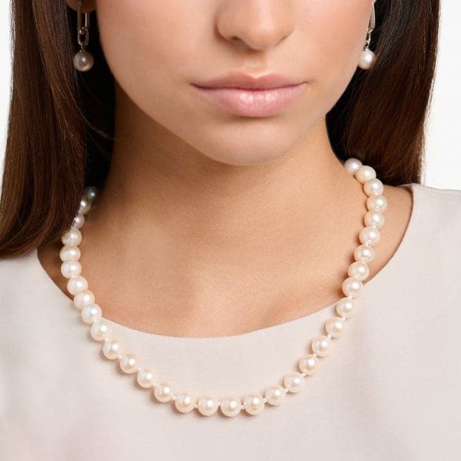 Sterling Silver Pearl Necklace KE2147 - 082 - 14 - L50VThomas Sabo Sterling SilverKE2147 - 082 - 14