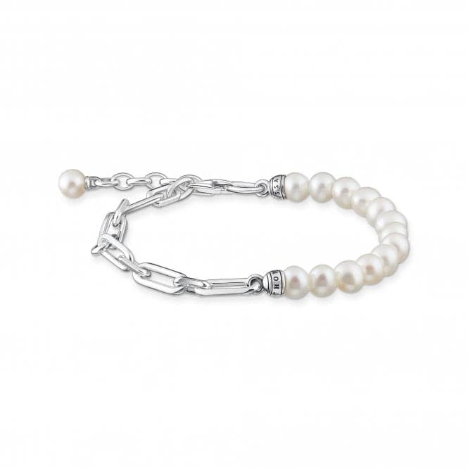 Sterling Silver Pearls And Links Bracelet A2031 - 167 - 14Thomas Sabo Sterling SilverA2031 - 167 - 14