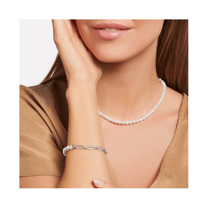 Sterling Silver Pearls And Links Bracelet A2031 - 167 - 14Thomas Sabo Sterling SilverA2031 - 167 - 14