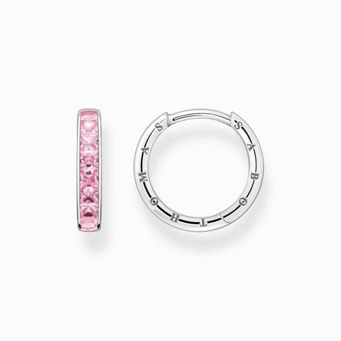 Sterling Silver Pink Pavé Stones Earrings CR668 - 051 - 9Thomas Sabo Sterling SilverCR668 - 051 - 9