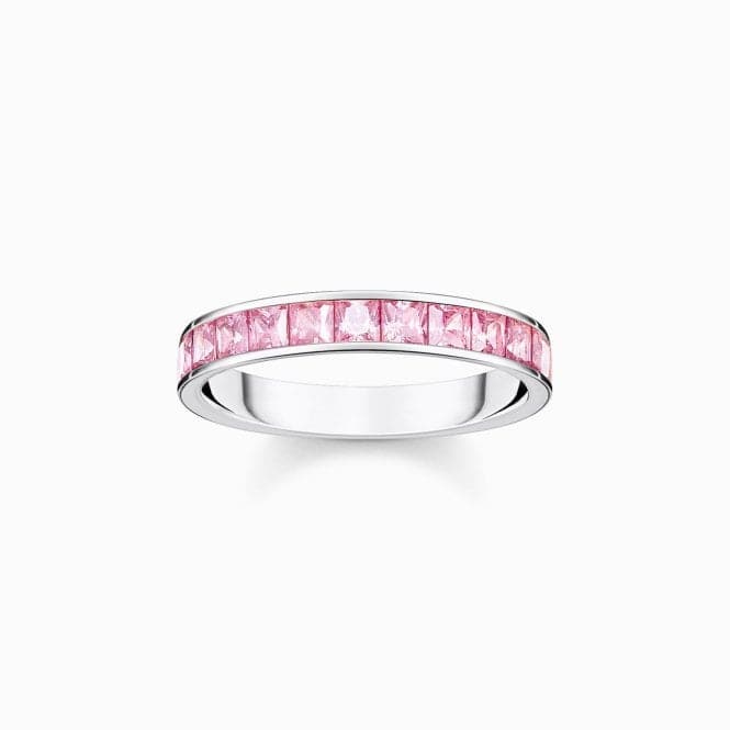 Sterling Silver Pink Pavé Stones Ring TR2358 - 051 - 9Thomas Sabo Sterling SilverTR2358 - 051 - 9 - 50