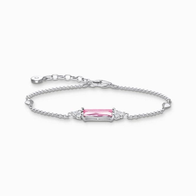 Sterling Silver Pink Stone Bracelet A2018 - 051 - 9Thomas Sabo Sterling SilverA2018 - 051 - 9