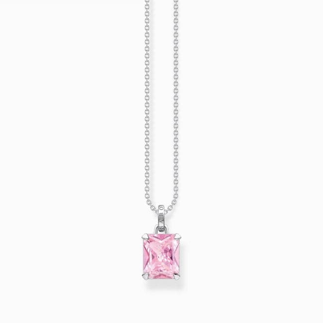 Sterling Silver Pink Stone Necklace KE1964 - 051 - 9Thomas Sabo Sterling SilverKE1964 - 051 - 9