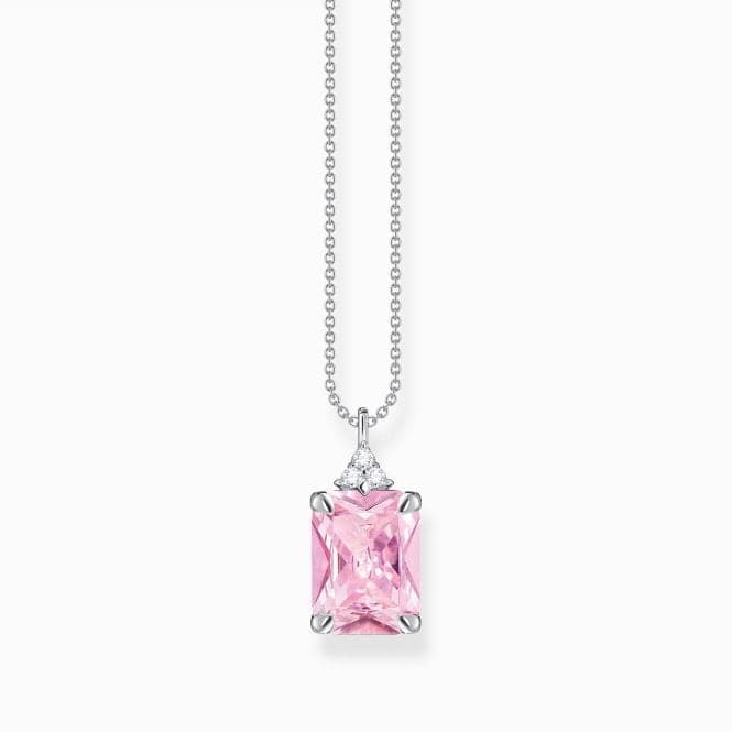 Sterling Silver Pink Stone Necklace KE2089 - 051 - 9Thomas Sabo Sterling SilverKE2089 - 051 - 9