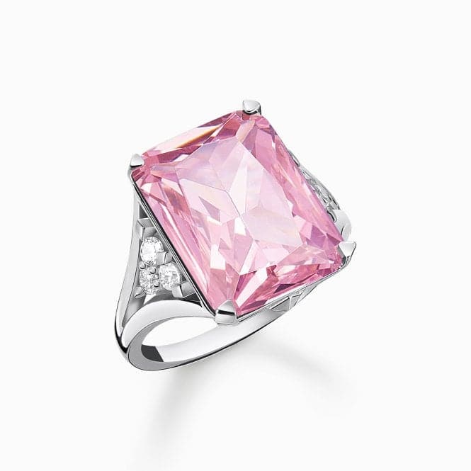 Sterling Silver Pink Stone Ring TR2339 - 051 - 9Thomas Sabo Sterling SilverTR2339 - 051 - 9 - 58