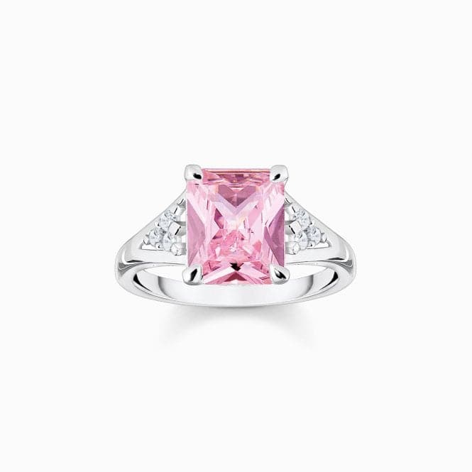 Sterling Silver Pink Stone Ring TR2362 - 051 - 9Thomas Sabo Sterling SilverTR2362 - 051 - 9 - 56