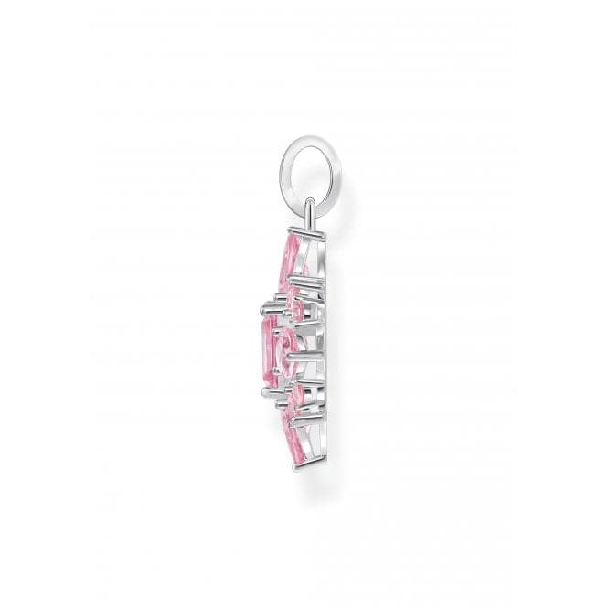 Sterling Silver Pink Zirconia Stones Pendant PE963 - 051 - 9Thomas Sabo Sterling SilverPE963 - 051 - 9