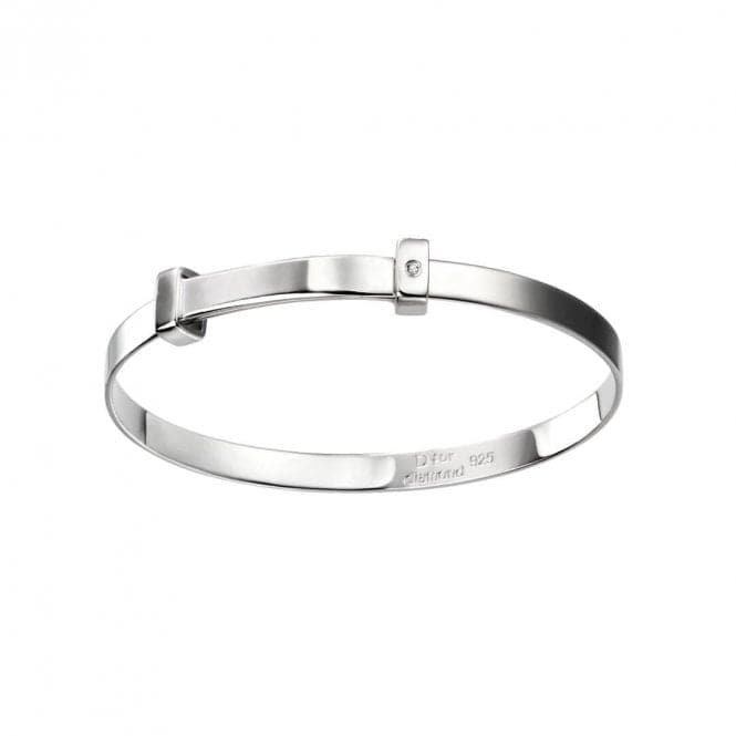 Sterling Silver Plain Bangle B5060D for DiamondB5060