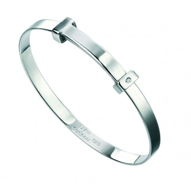 Sterling Silver Plain Bangle B5060D for DiamondB5060