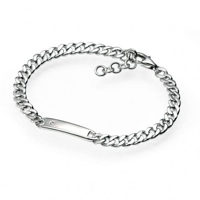 Sterling Plain ID Bracelet B2843