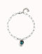 Sterling Silver Plated Faceted Crystal Blue Necklace COL1945AZUMTLUNOde50COL1945AZUMTL0U