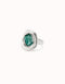 Sterling Silver Plated Faceted Crystal Green Ring ANI0826VRDMTLUNOde50ANI0826VRDMTL12
