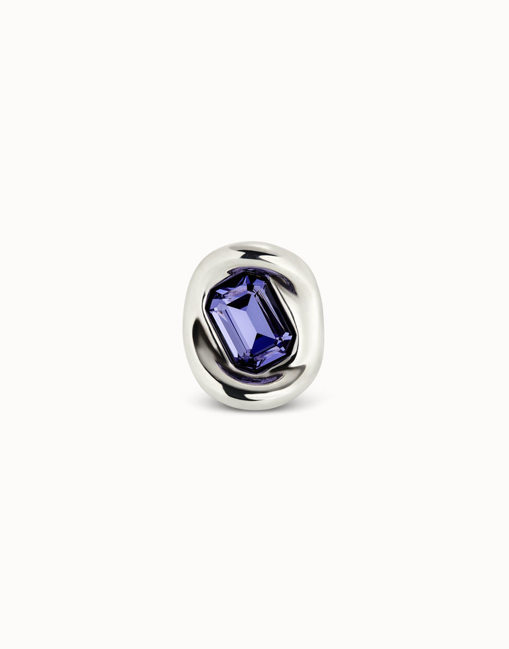 Sterling Silver Plated Faceted Crystal Purple Ring ANI0826MORMTLUNOde50ANI0826MORMTL12